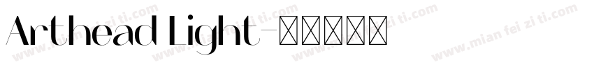 Arthead Light字体转换